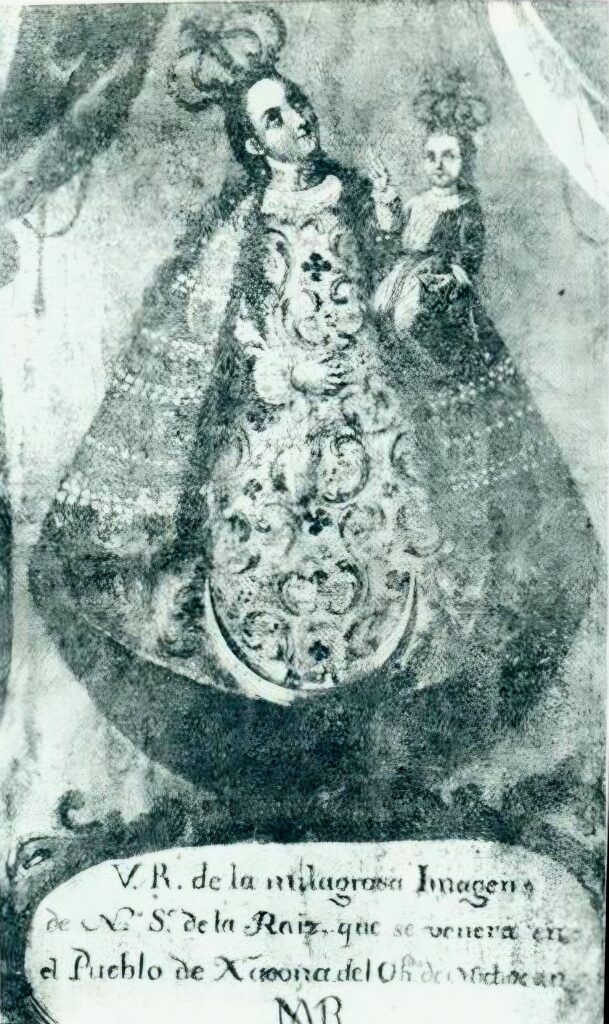 Pintura de Nuestra Señora de la Raíz (siglo XVIII)