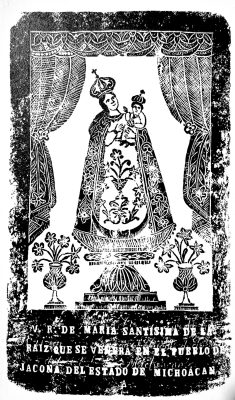 Grabado de Nuestra Señora de la Raíz (siglo XIX)